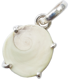 Natural Gomati Chakra Silver Pendant; Original & Certified